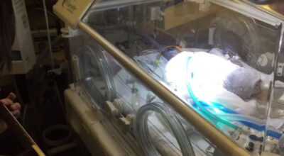 Un padre canta a su hijo enfermo tras la muerte de su mujer