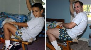 Tres hermanos recrean sus mejores fotos de la infancia: un fenómeno viral