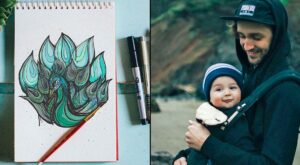 Este ilustrador enseña el abecedario a su hijo de una manera muy original