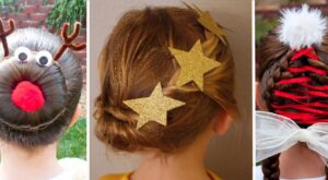 ¡Originales y divertidos! 25 peinados para niñas inspirados en la Navidad