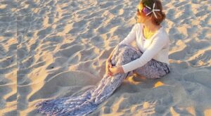 Manta en forma de cola de sirena, ¡locura fashion!